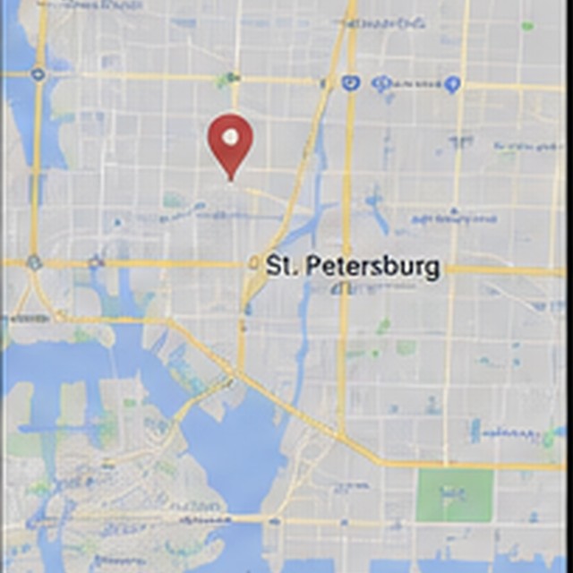 Map showing St. Petersburg, Florida service location area