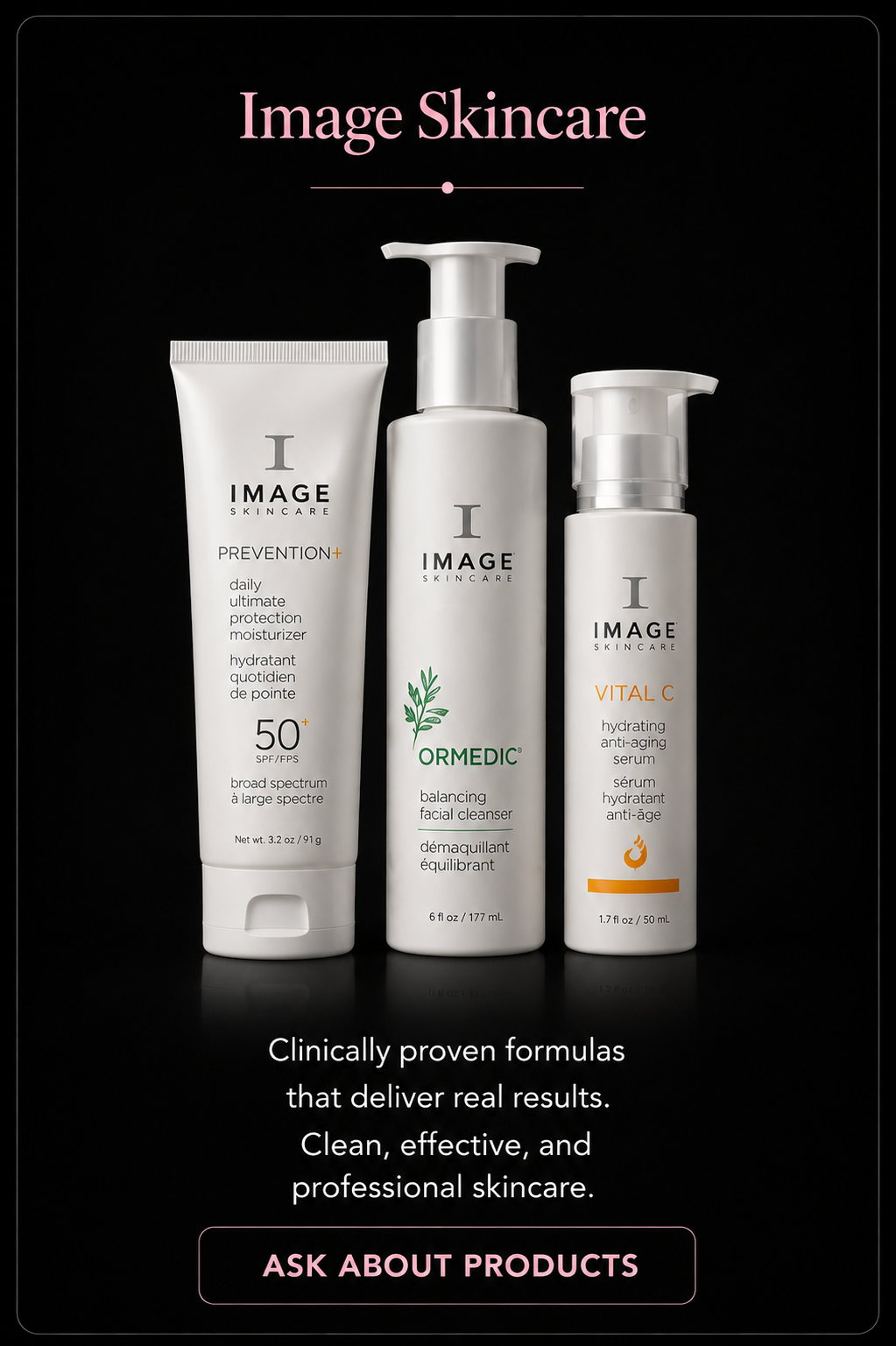 Image Skincare style product display